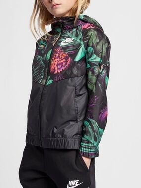 Nike Sportswear Windrunner Floral Older Kids girls fun Floral Windbreaker Sz M